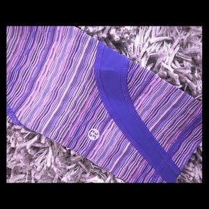 Lululemon Athletica Purple Striped Leggings